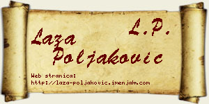 Laza Poljaković vizit kartica